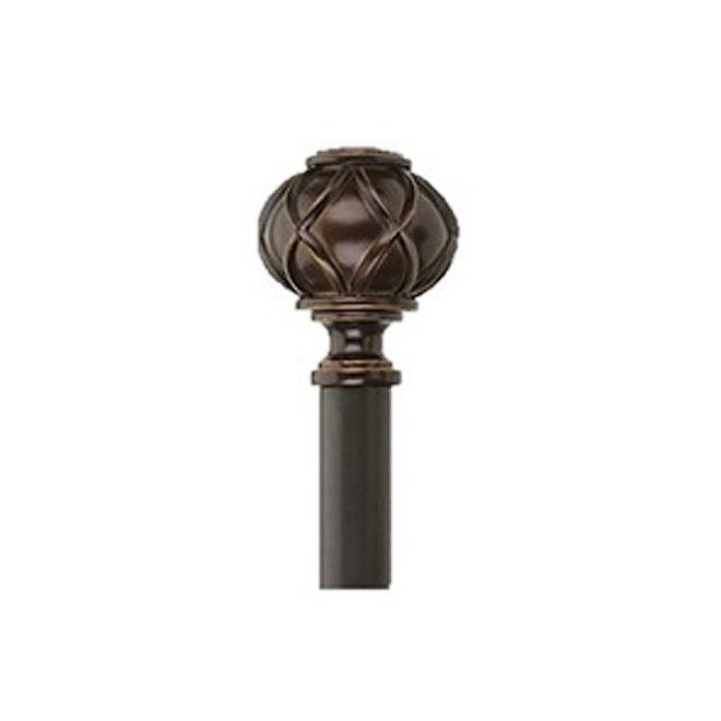 Steel Curved Curtain Rod 36"72" Bronze RONA