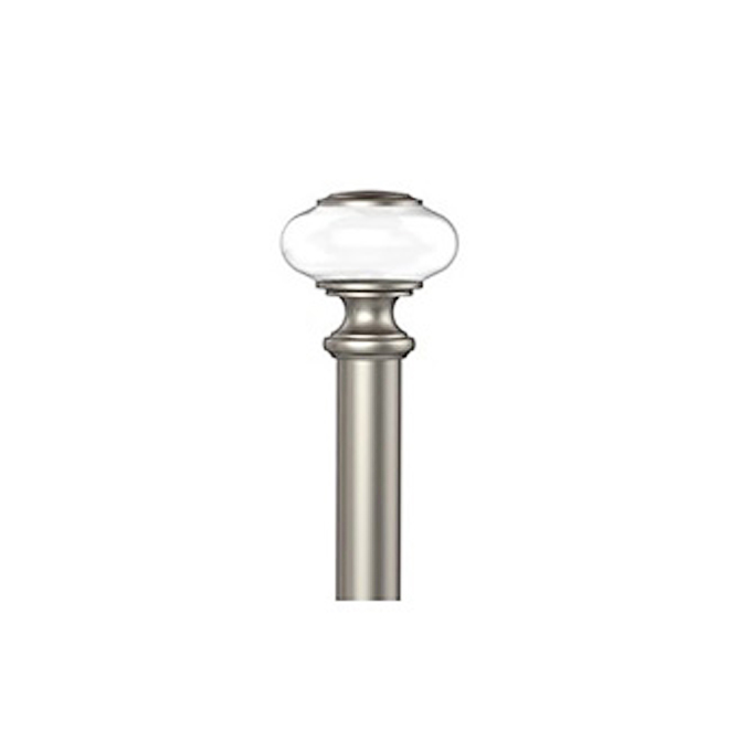 Steel Curved Curtain Rod - 72"-144" - Nickel