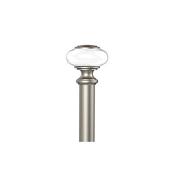 Steel Curved Curtain Rod - 72"-144" - Nickel