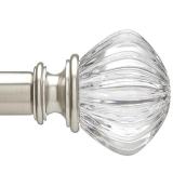Steel Curved Curtain Rod - 72"-144" - Nickel