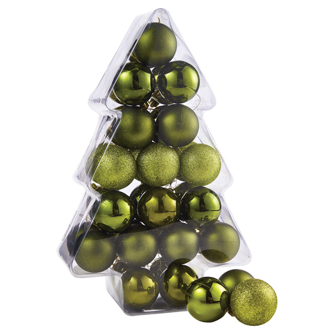 Holiday Living Boules De Noël Incassables 2 38 Olive