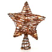 Cime d'arbre illuminée, étoile, 11,7" X 3,2" X 13,7", bronze