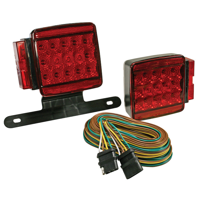 Lumière de position LED 3/4 po pour remorque 3 fils avec connecteurs  Plusieurs couleurs - Pièces de remorques