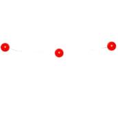 Jeu de lumières en sphères craquelées, 15 sphères, 4,5', rouge