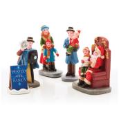 Figurines de village de Noël, polyrésine, multicolore, 5 pièces