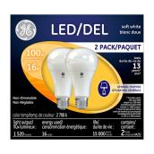 Ampoule DEL A21 16 W, non variable, blanc doux, 2/pqt