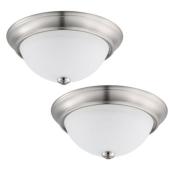 Prominence Home 13-in Integrated LED Flush Mount Light - Brushed Nickel - 2/Pack