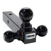 Reese Towpower Tri Ball Trailer Hitch with integrated 1-7/8-in, 2-in and 2-5/16-in hitch balls - Black