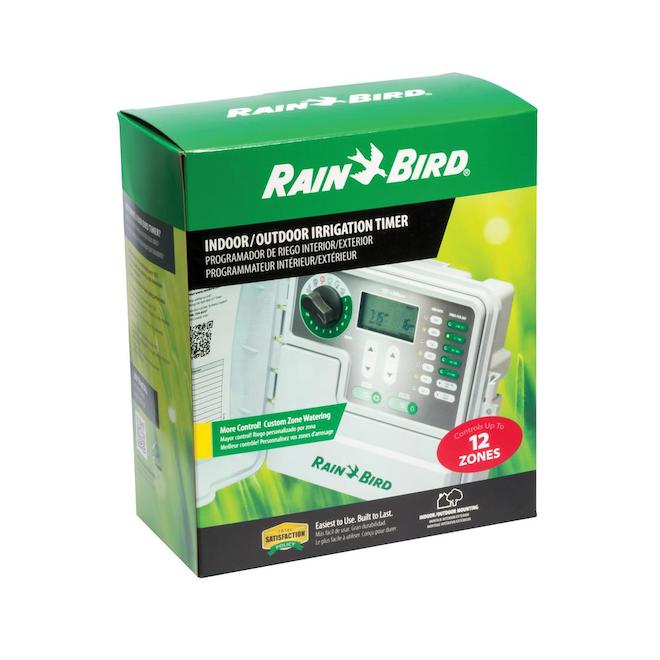 Minuterie d'irrigation Rain Bird, réglage simplifié, 12 zones