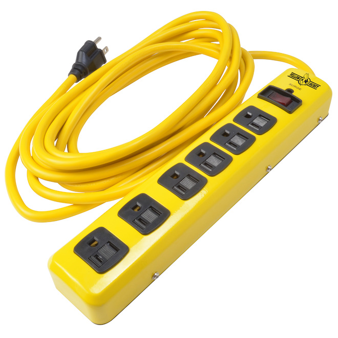 6-Outlet Power Bar with Surge Protection - 15'