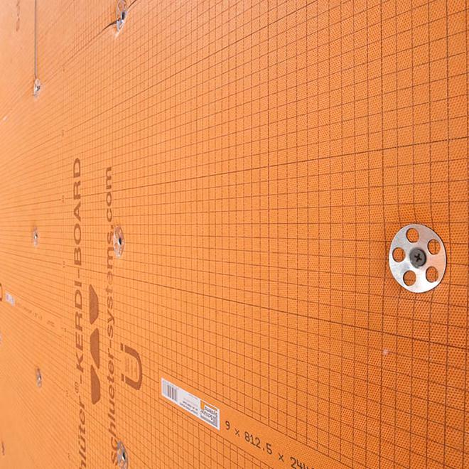 Panneau kerdi Schluter Systems polystyrène orange 48 po x 96 po