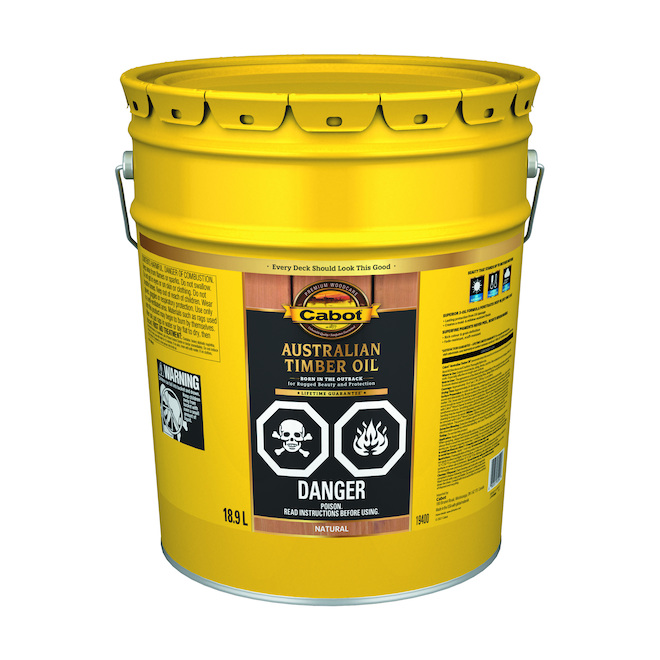 Cabot 18.9-L Pre-Tinted Natural Transparent Exterior Stain and Sealer in One