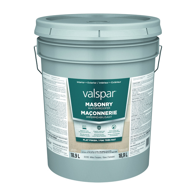 Imperméabilisant à l'acrylique Valspar Signature blanc mat texturé18,9 L