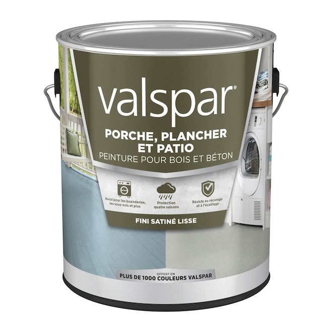 Peinture pour plancher et patio à l'acrylique Valspar Base 2 satiné 3,67 L