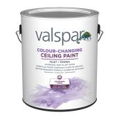Valspar Paint and Primer for Ceilings Colour-Changing Purple to Ultra White 3.78 l