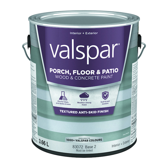 Valspar 3.78-L Anti-Skid Satin Base 2 Interior/Exterior Acrylic Porch and Floor Paint