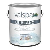 Peinture et apprêt Valspar, blanc parfait, satiné (3,78 L)