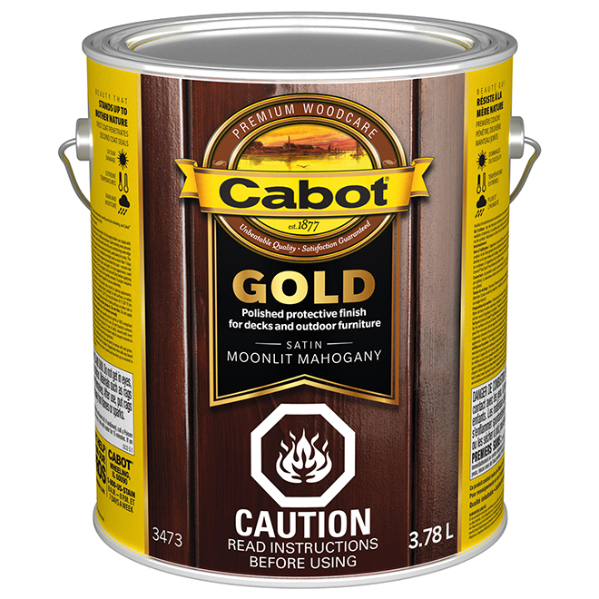 Cabot Gold Pre-Tinted Brown Transparent Exterior Stain and Sealer in One  (3.78 L)