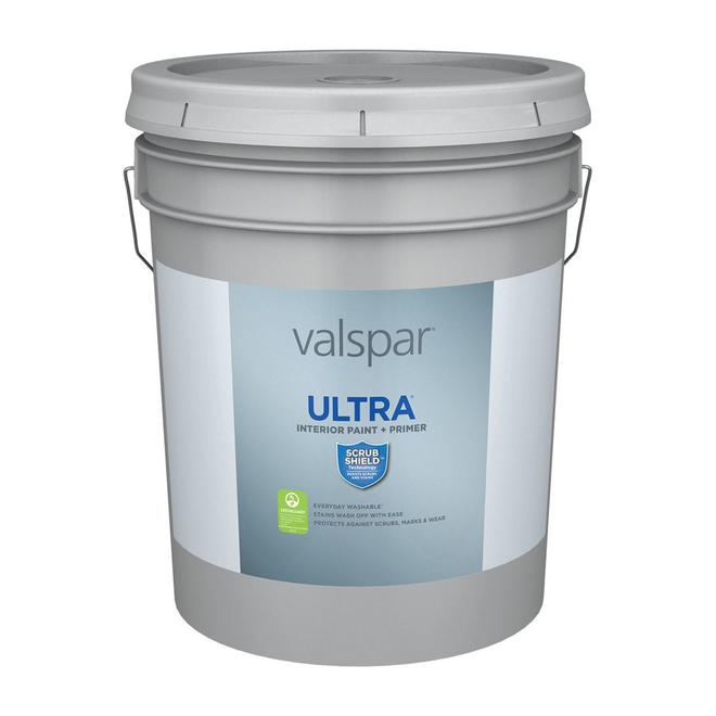 Valspar Ultra 18.3-L Semi-Gloss White Acrylic Interior Paint and Primer