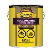 Teinture à l'huile pour extérieur Cabot base blanche pour couleur unie, 3,67 l