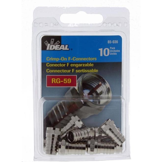 IDEAL RG-59 Crimp-On 1-in Crimp F-Connector