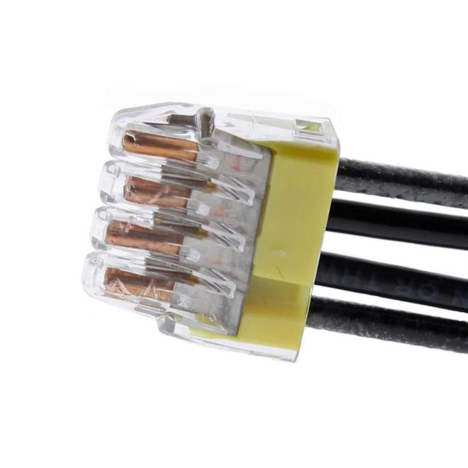 IDEAL Connecteur de fil Push-In 4 ports jaune 10-CT