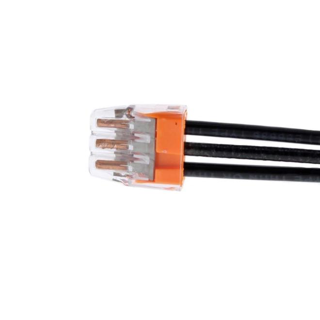 IDEAL Push-In Wire Connector 3-Port Orange 100-CT