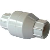 1/4-in Dia. PVC SCHD 40 In-Line Socket Check Valve