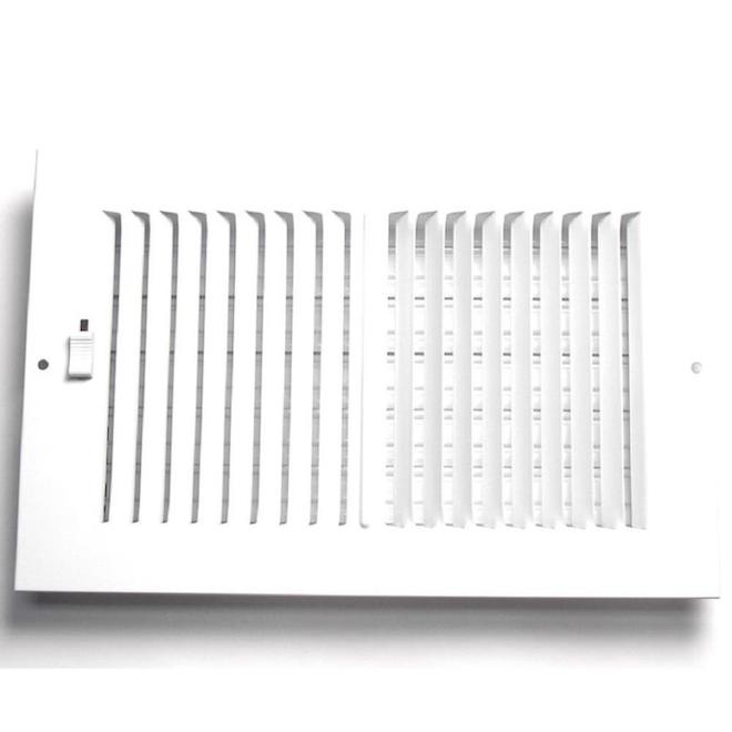 Accord Ventilation 2-Way White Aluminum Sidewall/Ceiling Register ...