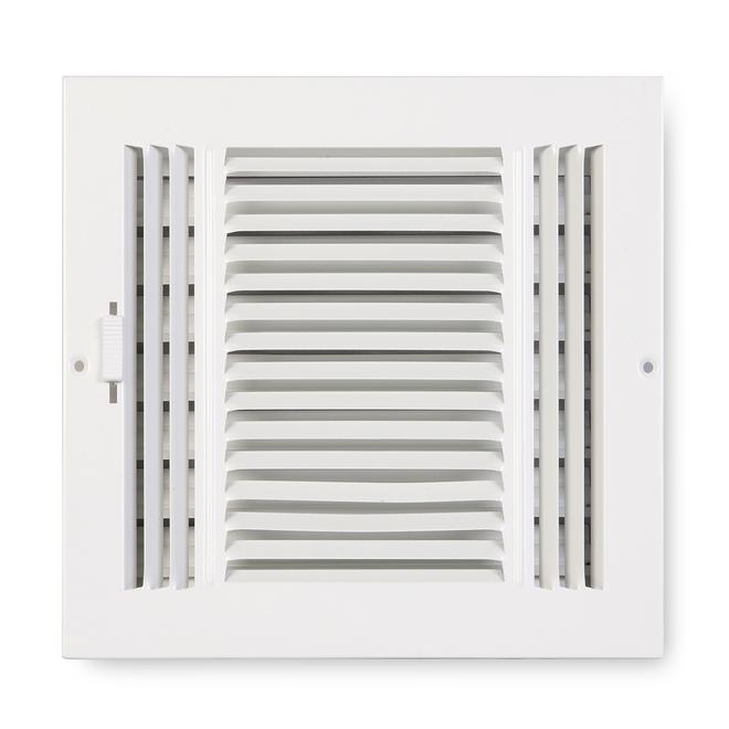 Accord Ventilation White 3-Way Sidewall/Ceiling Register