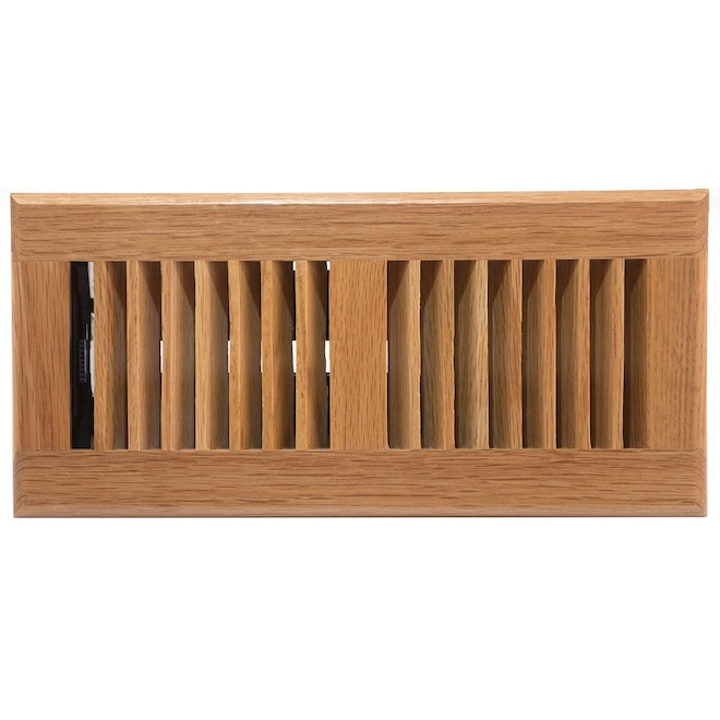 Accord Select 4-in x 10-in Light Oak Louvered Floor Register