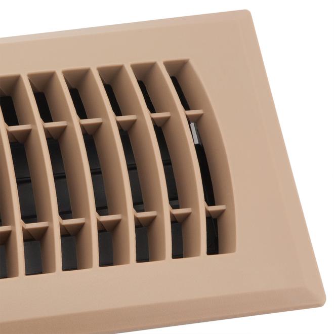 Accord Ventilation Louvered Painted ABS Resin Floor Register (Rough Opening: 3-in x 10-in; Actual: 4.5-in x 11.5-in)