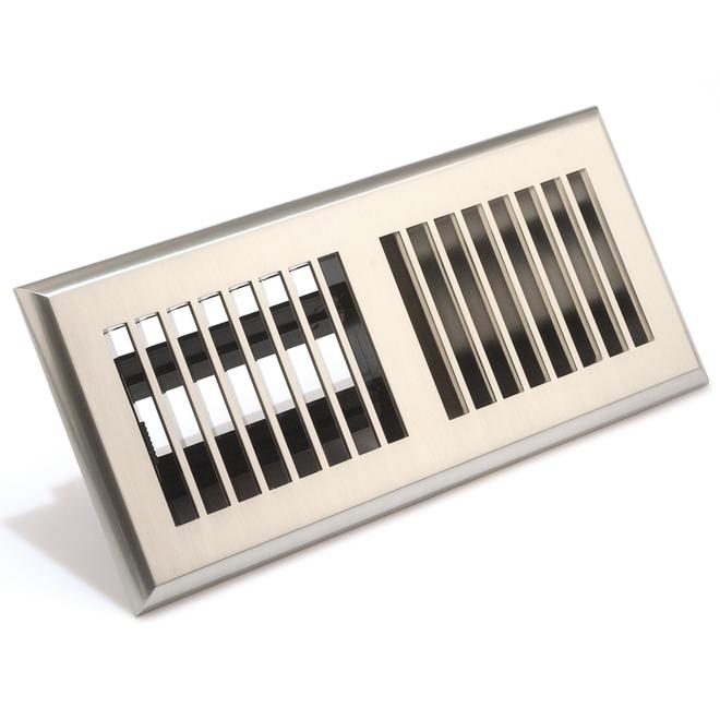 Grille d'aération de Accord ventilation 4x10, ABS,  Nickel satiné