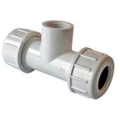 AMERICAN VALVE 90 PVC Sch 40 Tee Compression Coupling Valve