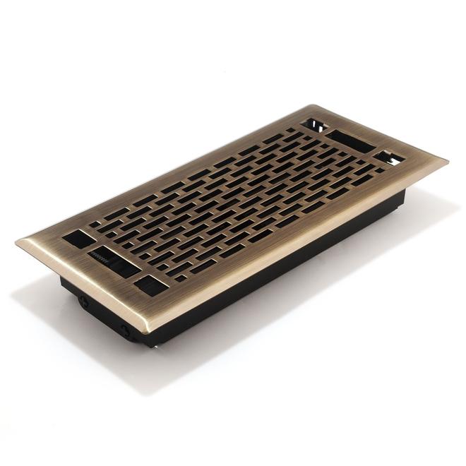 Accord Select Manhattan 4 x 10-in Antique Brass Vent Floor Register