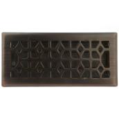 Accord Select 4-in x 10-in Oil-Rubbed Bronze Marquis Floor Register