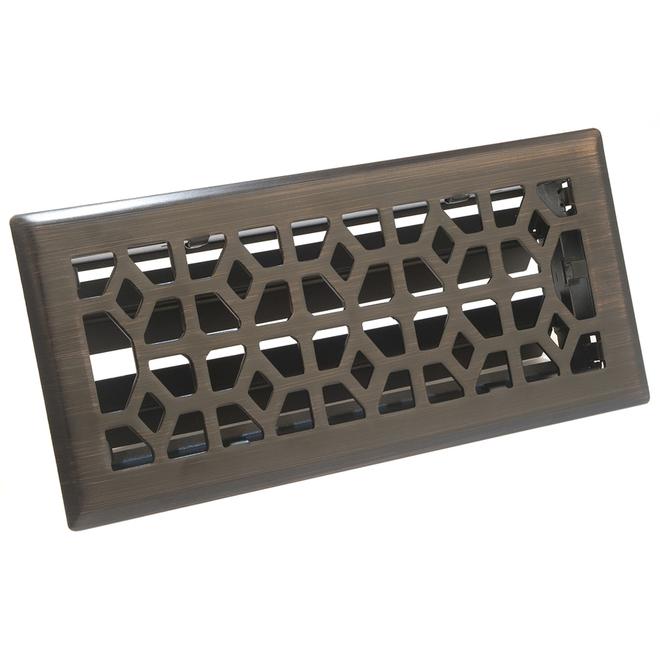 Accord Select 4-in x 10-in Oil-Rubbed Bronze Marquis Floor Register