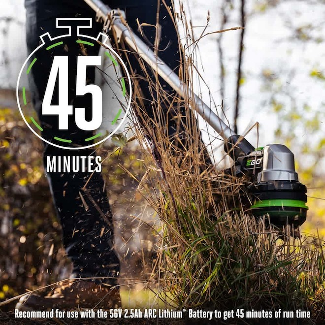 EGO POWER+ 15-in 56-volt Cordless and Brushless String Trimmer - Battery and Charger Included