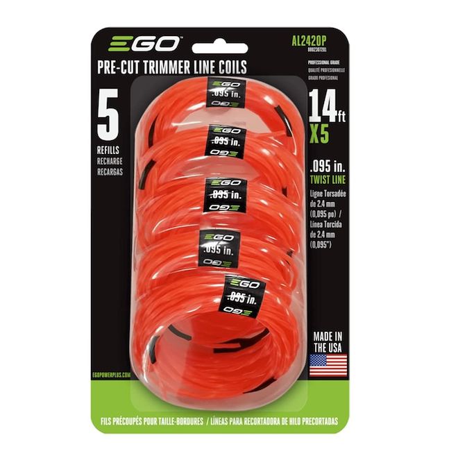 EGO 0.095-in x 14-ft Pre-Cut Twisted String Trimmer Lines - 5/Pack