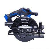 Scie circulaire Kobalt XTR Max 24 V sans fil, moteur sans balai, 7 1/4 po, outil seul sans batterie