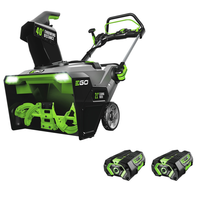 EGO Power+ 56V 21-in 1 Stage ARC Lithium(TM) Dual Port Snow Blower - 2 Batteries Included