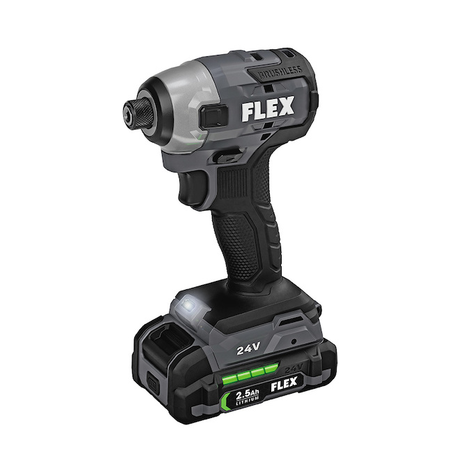 Flex 24-V 1/4-in Impact Driver - Variable Speed - Cordless - 2 Batteries, Charger and Bag Included