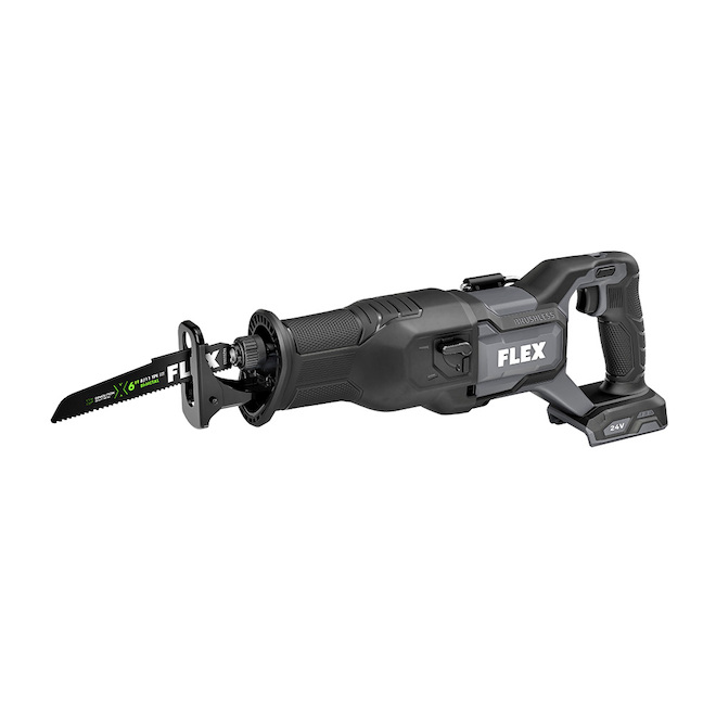 Flex 24-V 4-Tool Kit - Drill, Driver, Reciprocating Saw and Lamp - 2 Batteries, Charger and Bag