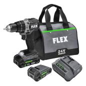 Flex 24-V Cordless Hammer Drill - 1/2-in - 2 Batteries Included