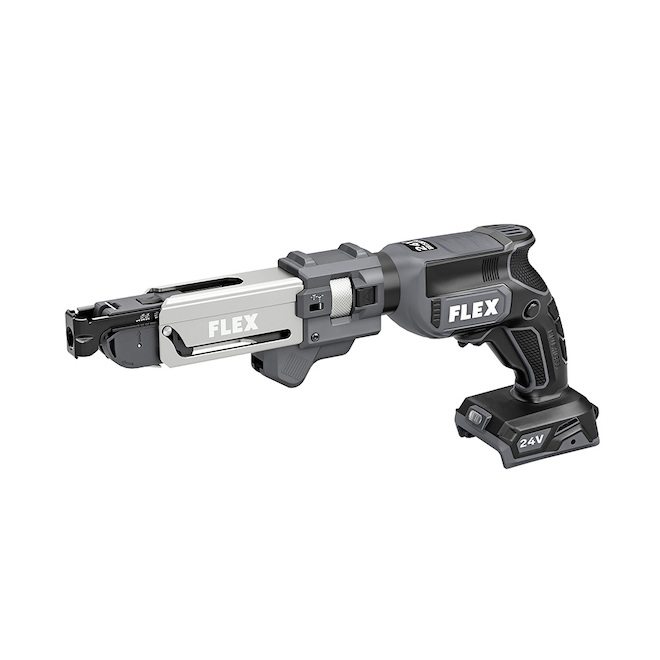 Flex 24 V Cordless Drywall Screwgun - Collated Screw Magazine Included - LED Light - Bare Tool (battery not included)