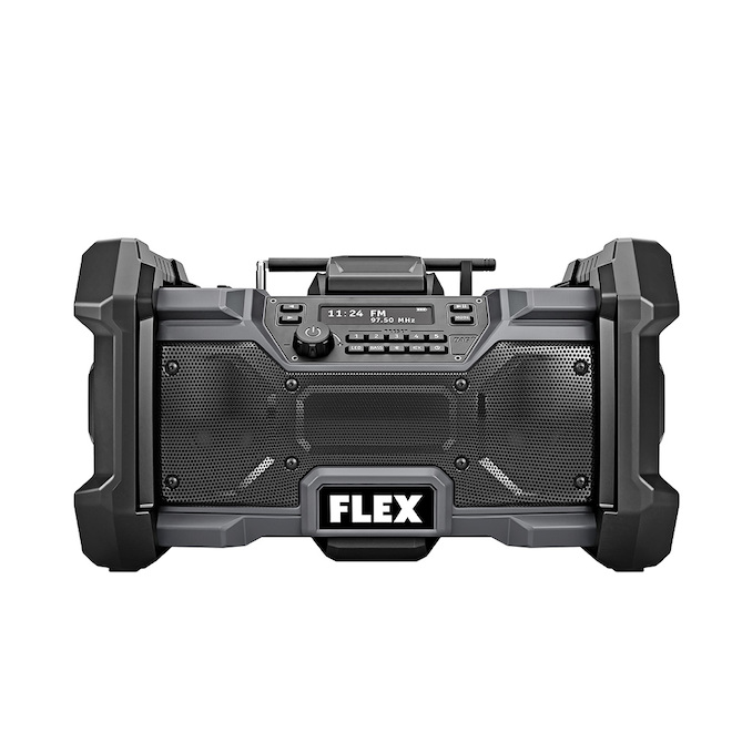 Flex 24-V Cordless Jobsite Radio - Water-Resistant - Grey