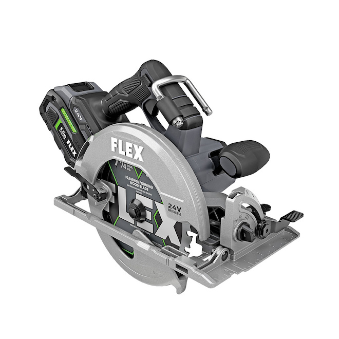 Flex 24-V Cordless Circular Saw - 7 1/4-in - Battey, Charger and Carrying Bag Included