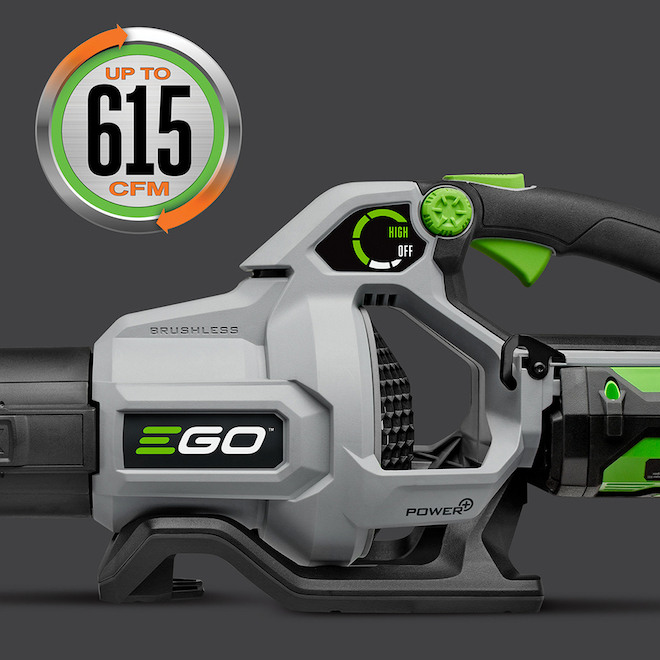 EGO POWER+ 615 CFM 56 V 4.0 AH Cordless Brushless Leaf Blower Battery and Charger Included