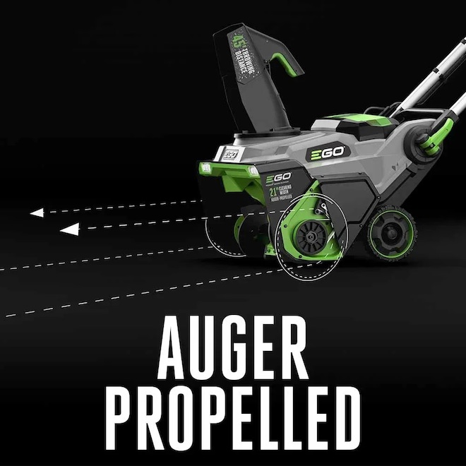 EGO POWER+ 56V 21-in Single-Stage Auger Propelled Snow Blower Kit, (2) 7.5Ah Batteries, 560W Dual Port Charger Included