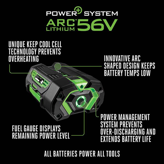 EGO POWER+ 56-volt 4 Ah Battery with ARC Lithium Technology and Charge Indicator